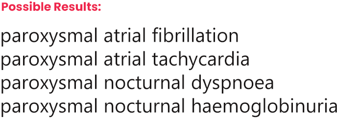 multiple choice possible results